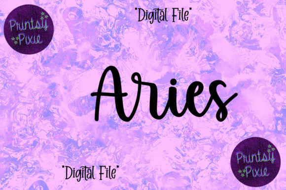 Aries Zodiac Sign Graphics for Crafts