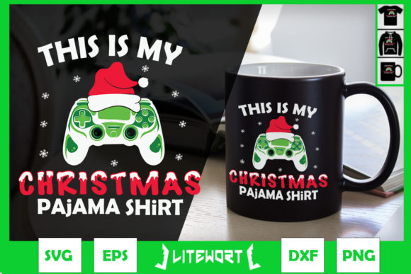 Gaming Christmas Pajama Graphics for Crafts