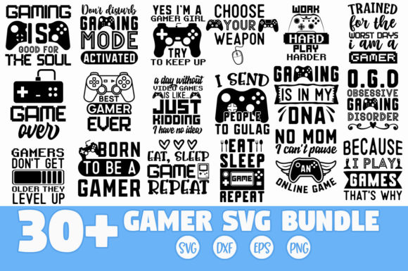 Gaming Gamer SVG Bundle: Graphics for Crafts