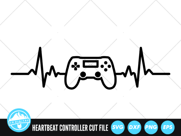 Heartbeat Line Controller SVG Gaming: Graphics for Crafts