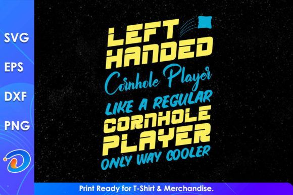 Left Handed Cornhole Player Graphics for Crafts