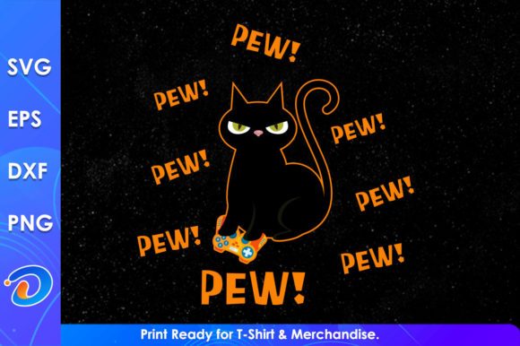 Pew Pew Pew Pew Funny Video Gaming Graphics for Crafts