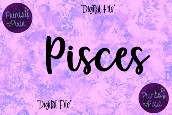 Pisces Zodiac Sign Graphics for Crafts