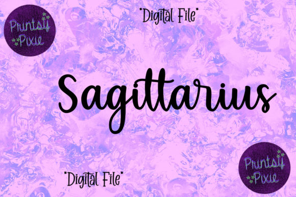 Sagittarius Zodiac Sign Graphics for Crafts