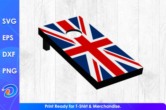 UK Flag Cornhole Shirt Graphics for Crafts